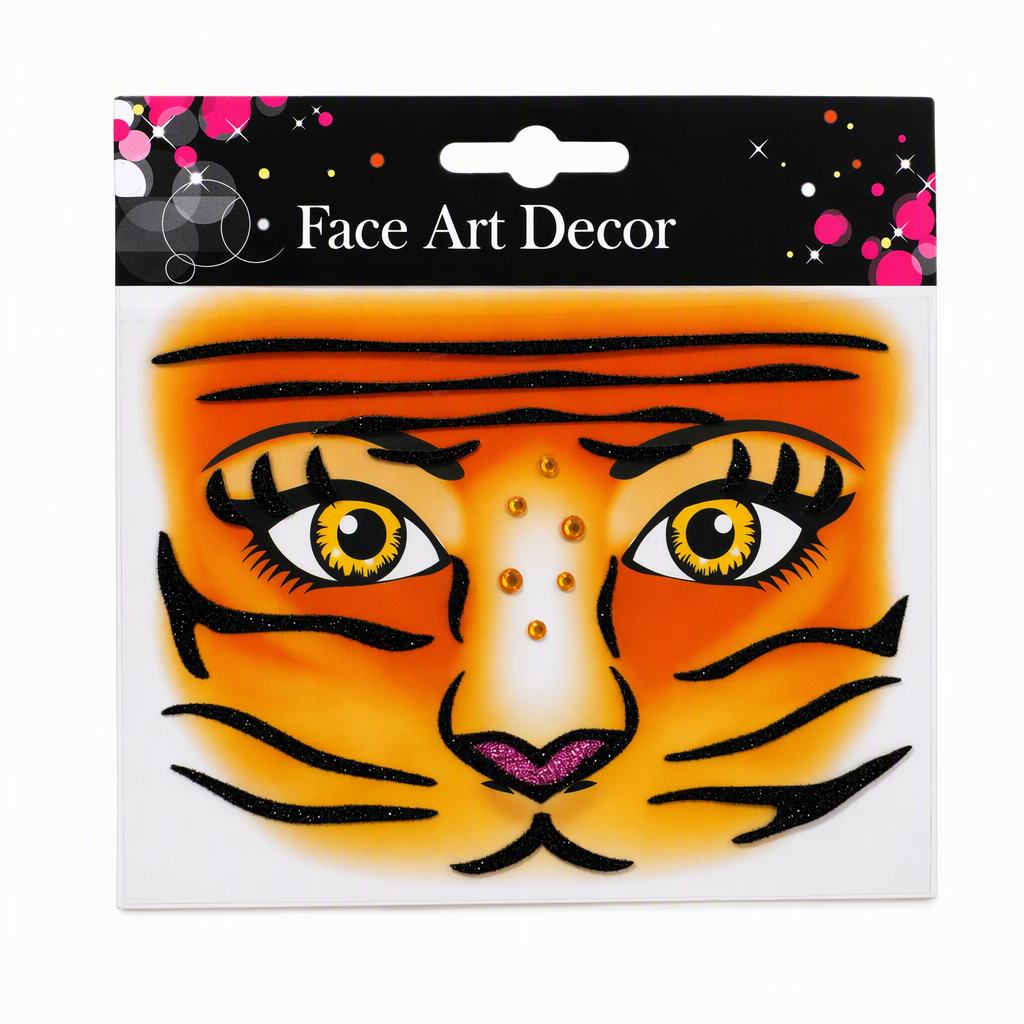 📢📢50% OFF !! ⏰ Christmas Holiday Temporary Face Tattoo Stickers – Animal Designs, Glitter Face Gems ✨