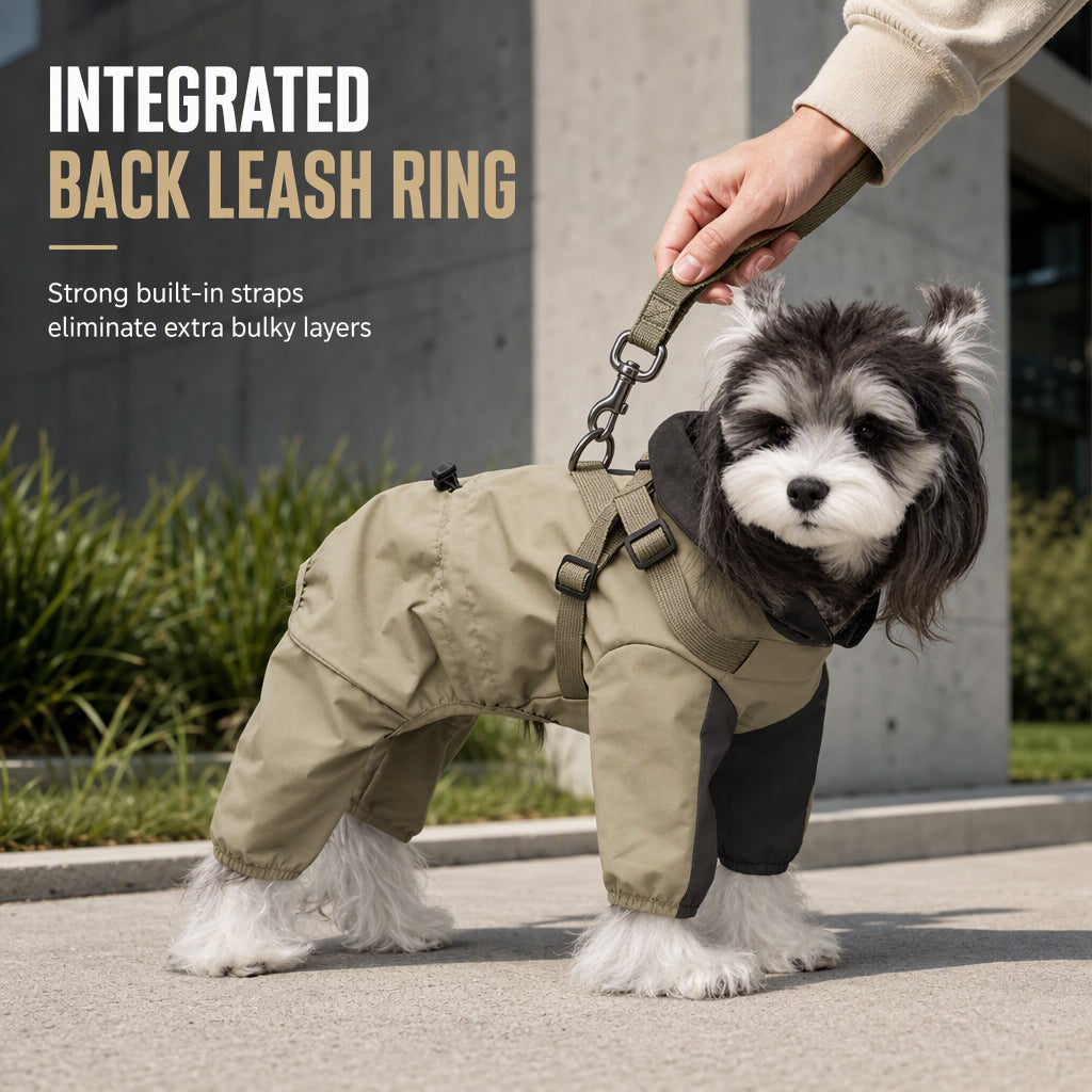 🐶 LIMITED-TIME 50% OFF! ❄️ Warm Padded Dog Winter Coat – Waterproof, Windproof, With Harness Rings ✨