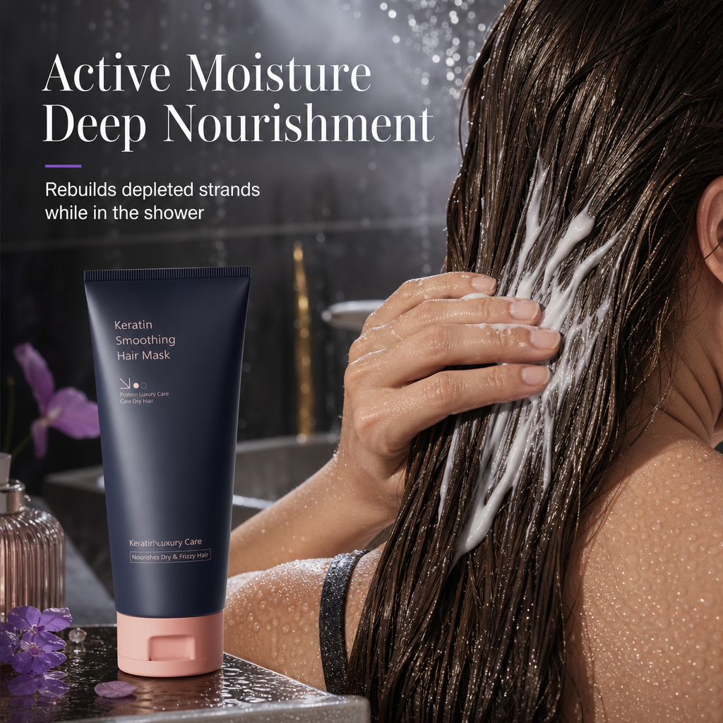 Keratin Smoothing Hair Mask 320ml Nourishing and Repairing Treatment for Dry Frizzy and Damaged Hair