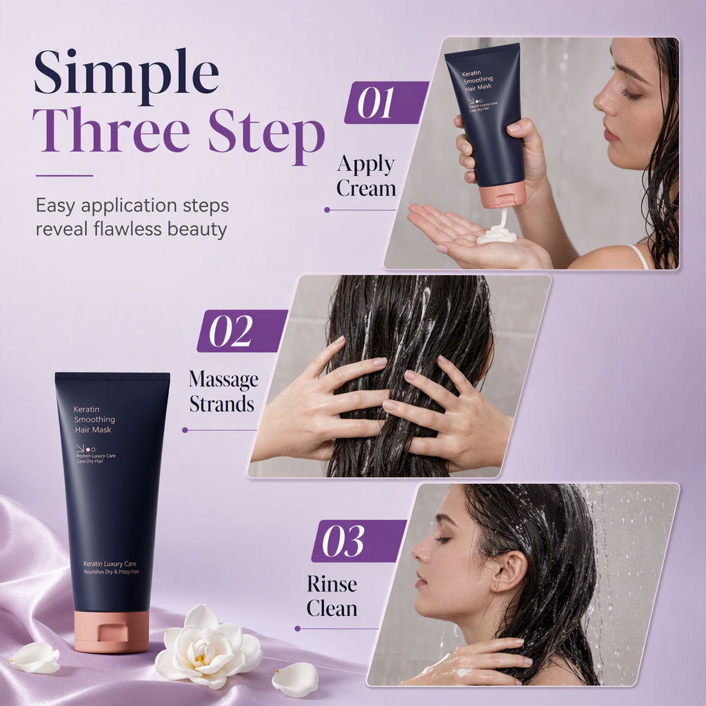 Keratin Smoothing Hair Mask 320ml Nourishing and Repairing Treatment for Dry Frizzy and Damaged Hair