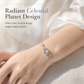🌌🔥 50% OFF! S925 Sterling Silver Planet Star Bracelet – Hypoallergenic, Dainty, Luminescent Celestial Charm, Adjustable Chain, Lightweight Everyday Jewelry for Women, Gift-Ready ✨