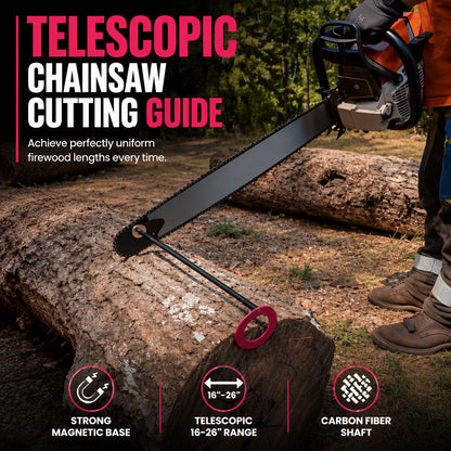 🪓 LIMITED-TIME 50% OFF! 📏 Chainsaw Cutting Marker Alignment Tool – Magnetic, Telescopic, Even Firewood Cuts ✨