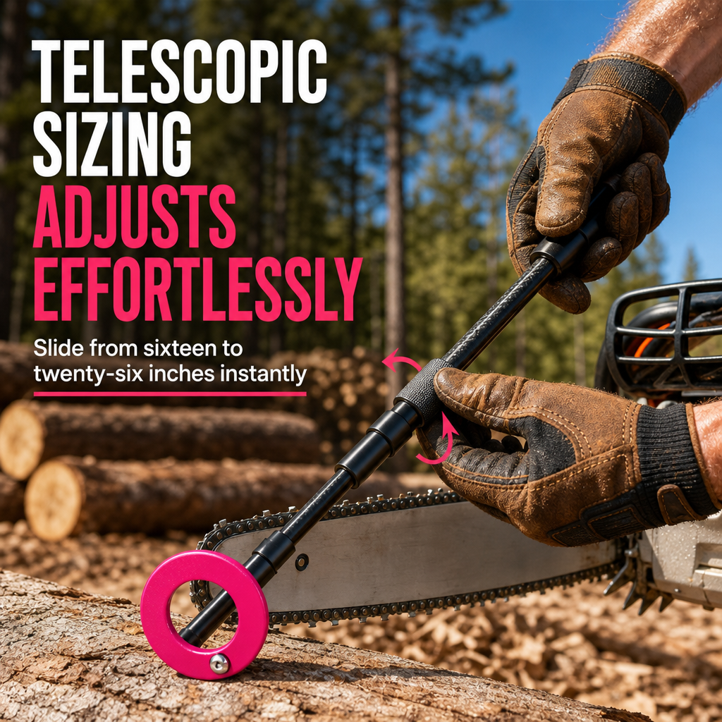 🪓 LIMITED-TIME 50% OFF! 📏 Chainsaw Cutting Marker Alignment Tool – Magnetic, Telescopic, Even Firewood Cuts ✨