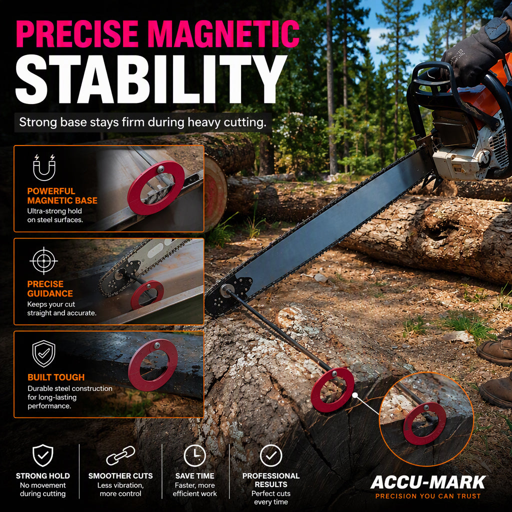 🪓 LIMITED-TIME 50% OFF! 📏 Chainsaw Cutting Marker Alignment Tool – Magnetic, Telescopic, Even Firewood Cuts ✨