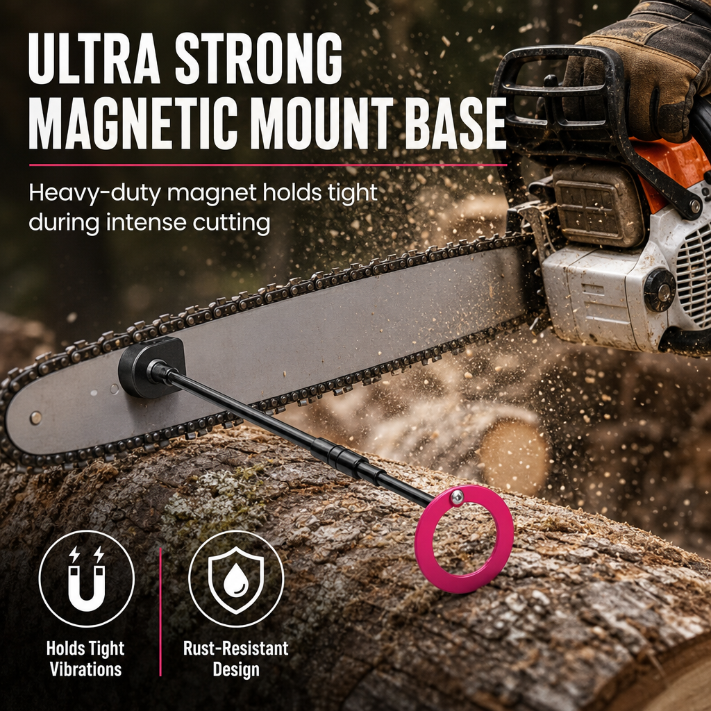 🪓 LIMITED-TIME 50% OFF! 📏 Chainsaw Cutting Marker Alignment Tool – Magnetic, Telescopic, Even Firewood Cuts ✨