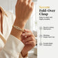 ✨ Gold-Tone Cubic Zirconia Chain Bracelet