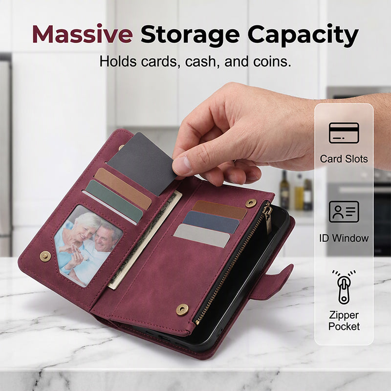 📱 LIMITED-TIME 50% OFF! 🧲 2-in-1 Magnetic PU Leather Wallet Case – Detachable, Multi Storage, Kickstand ✨