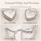 Minimalist Smooth Heart Huggie Hoop Earrings for Women Elegant and Versatile French Style Heart Shaped Earrings