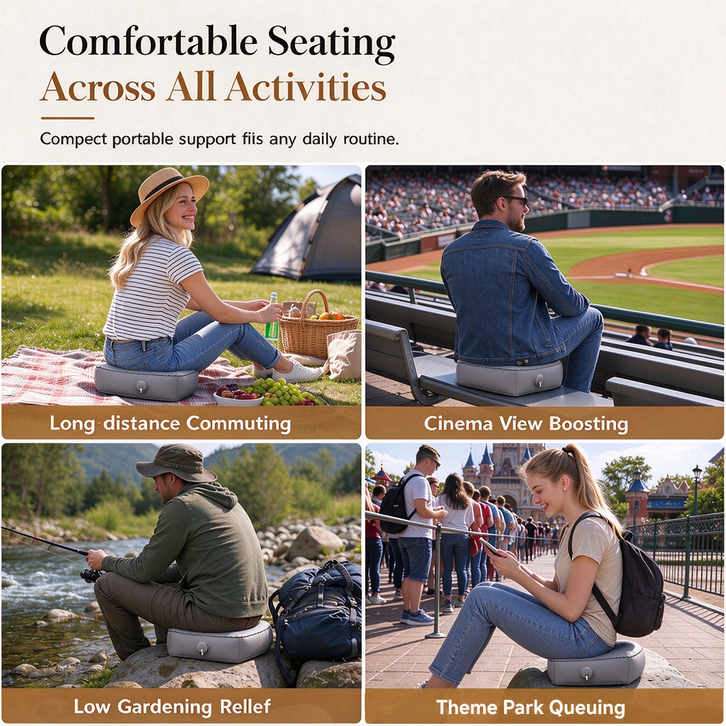 📢📢50% OFF !! ⏰Portable Inflatable Concert Cushion💯Lightweight, Waterproof Outdoor Seat Pad