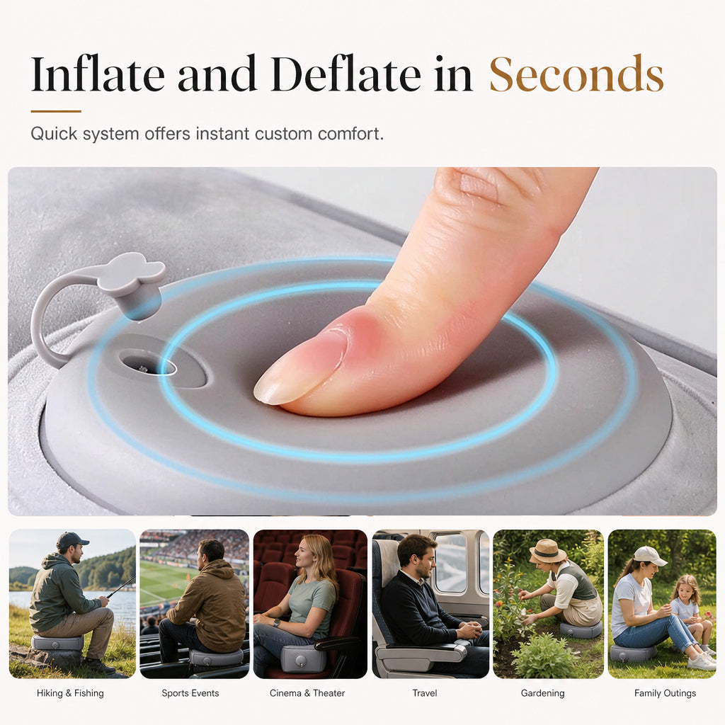 📢📢50% OFF !! ⏰Portable Inflatable Concert Cushion💯Lightweight, Waterproof Outdoor Seat Pad