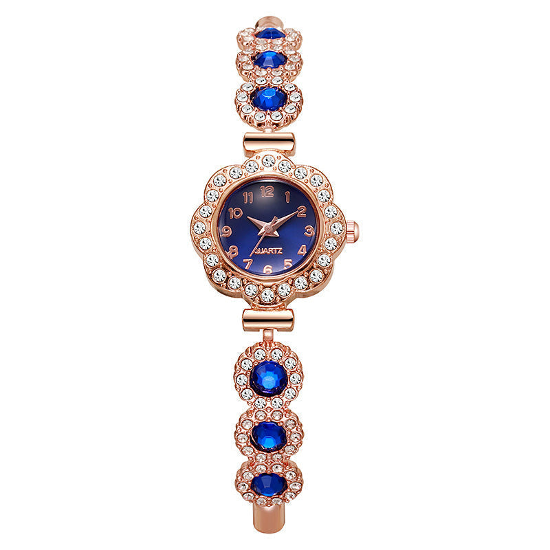 ⏳Limited-time 50% off⏰Women's Elegant Rhinestone Floral Bezel Watch🌸💎⌚