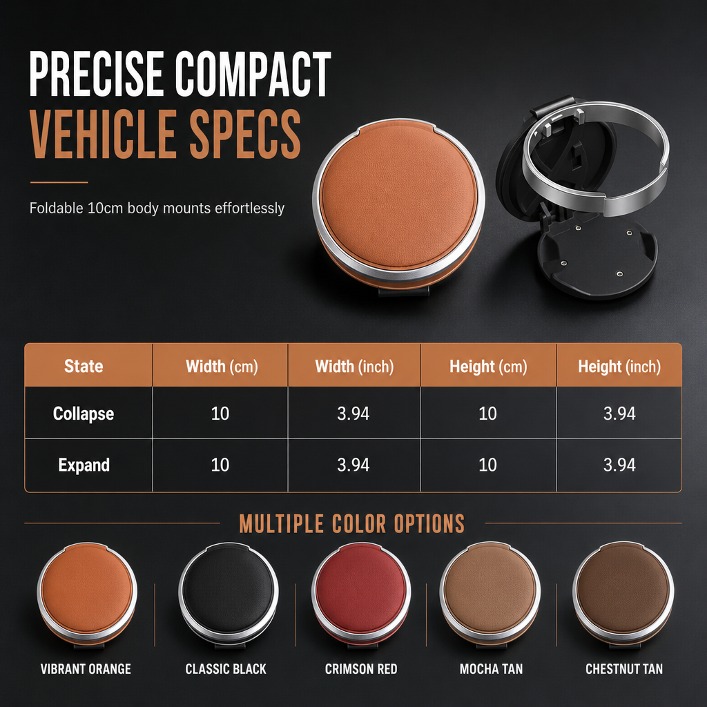Multifunctional Foldable Car Door Cup Holder Large Diameter Beverage and Water Bottle Storage Rack