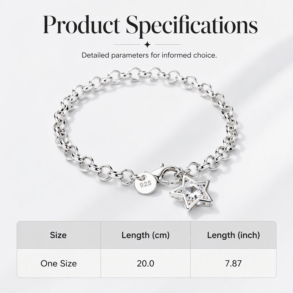 Trendy Textured Metal Wrinkled Star with Toggle Clasp Statement Collarbone Chain