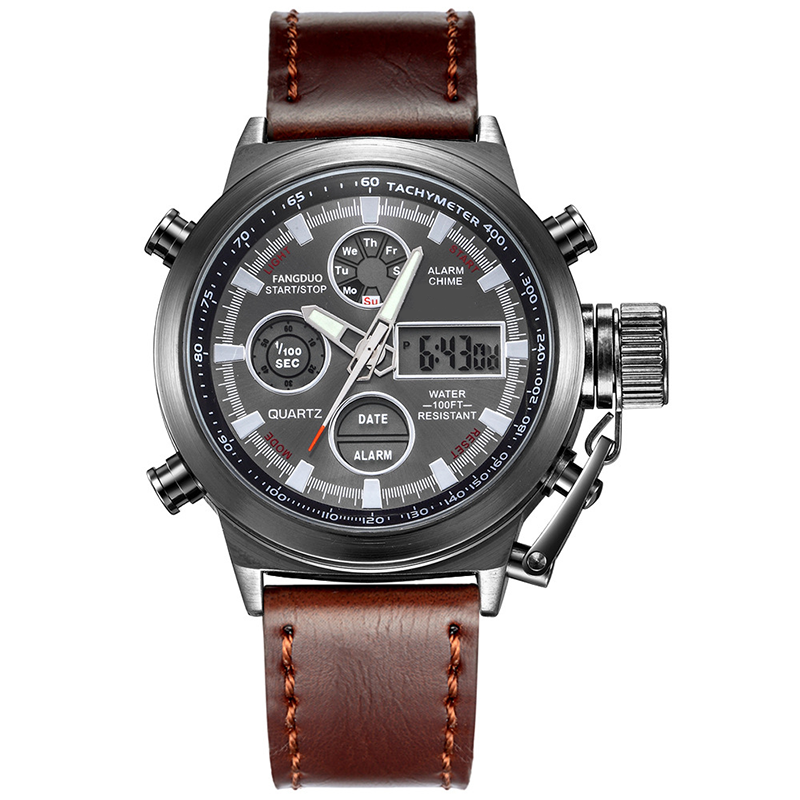 ✨⌚Vintage Dual-Display Waterproof Mechanical Watch
