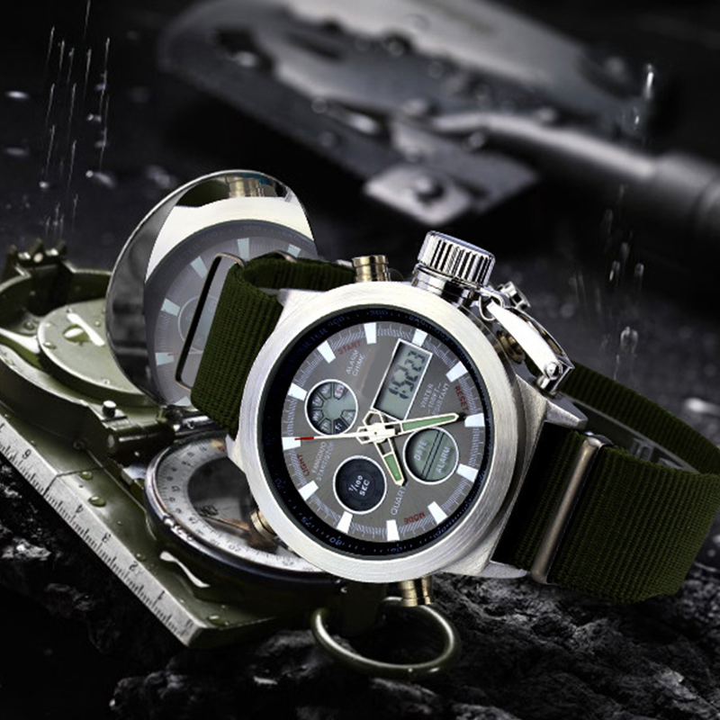 ✨⌚Vintage Dual-Display Waterproof Mechanical Watch