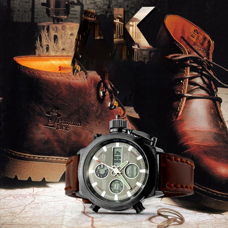 ✨⌚Vintage Dual-Display Waterproof Mechanical Watch