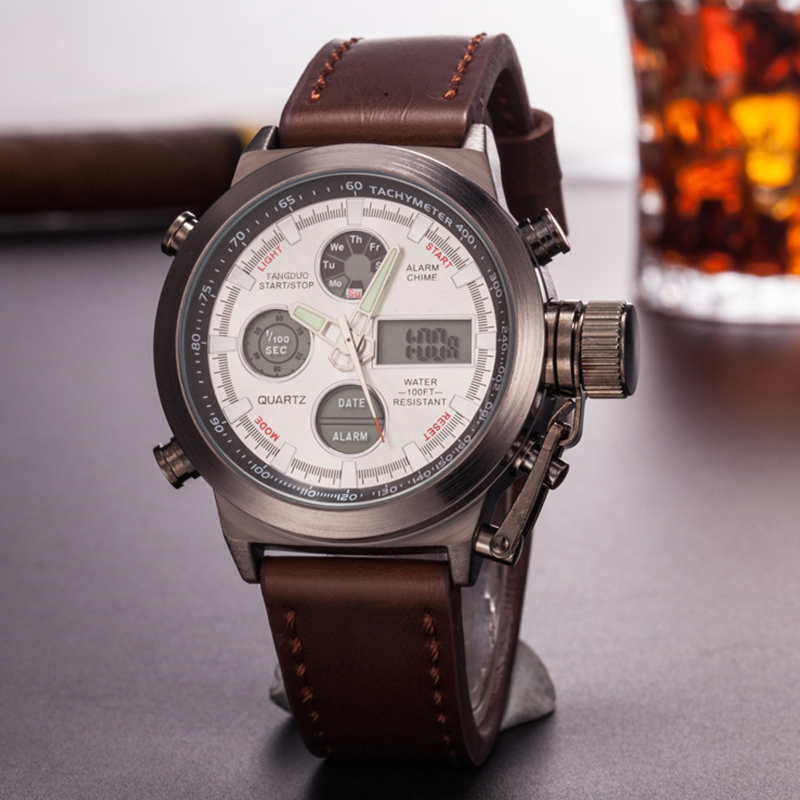 ✨⌚Vintage Dual-Display Waterproof Mechanical Watch