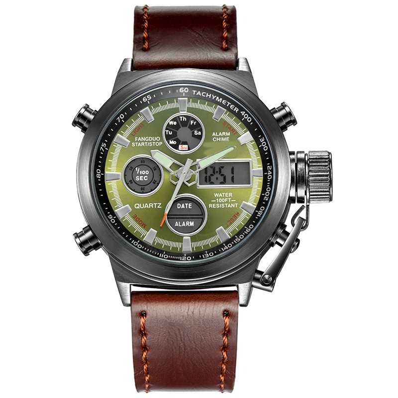 ✨⌚Vintage Dual-Display Waterproof Mechanical Watch