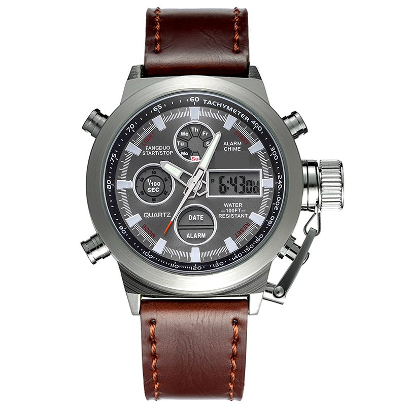 ✨⌚Vintage Dual-Display Waterproof Mechanical Watch