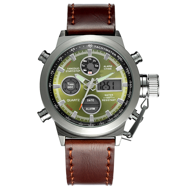 ✨⌚Vintage Dual-Display Waterproof Mechanical Watch