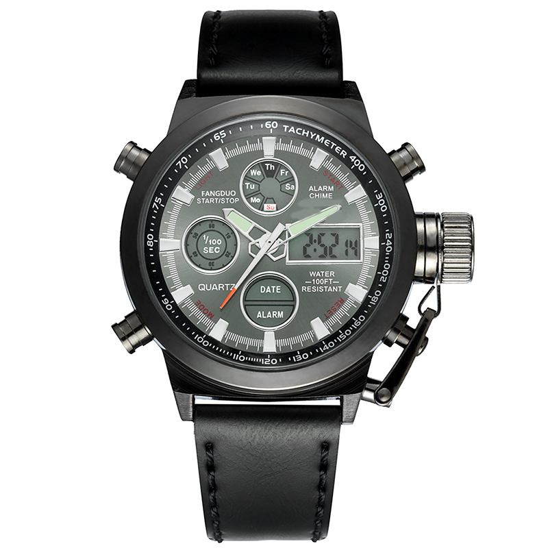 ✨⌚Vintage Dual-Display Waterproof Mechanical Watch