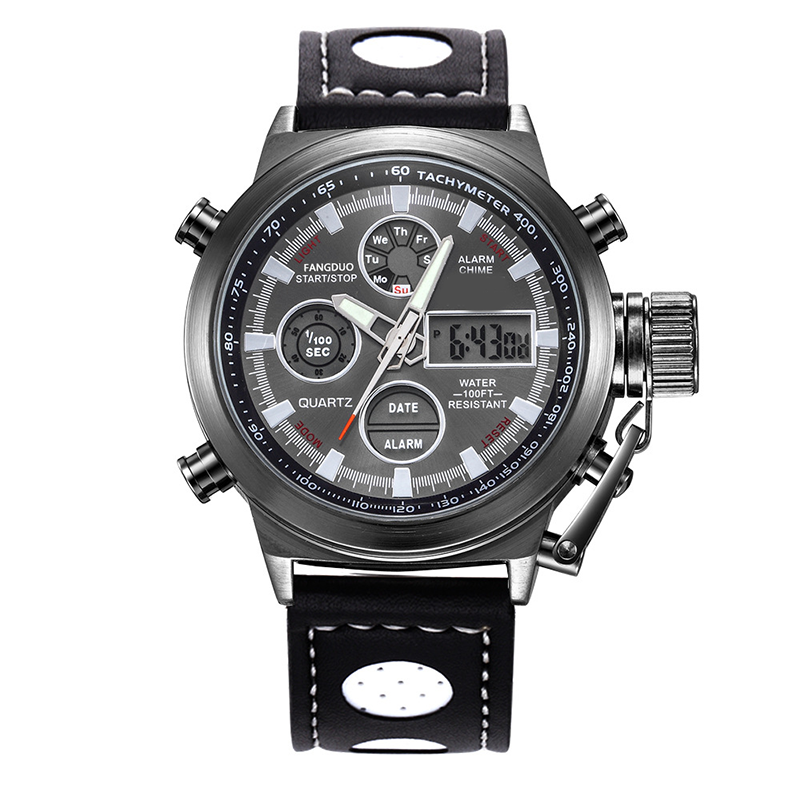✨⌚Vintage Dual-Display Waterproof Mechanical Watch