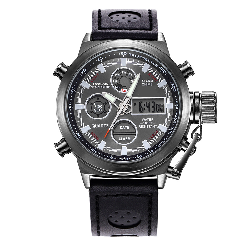 ✨⌚Vintage Dual-Display Waterproof Mechanical Watch