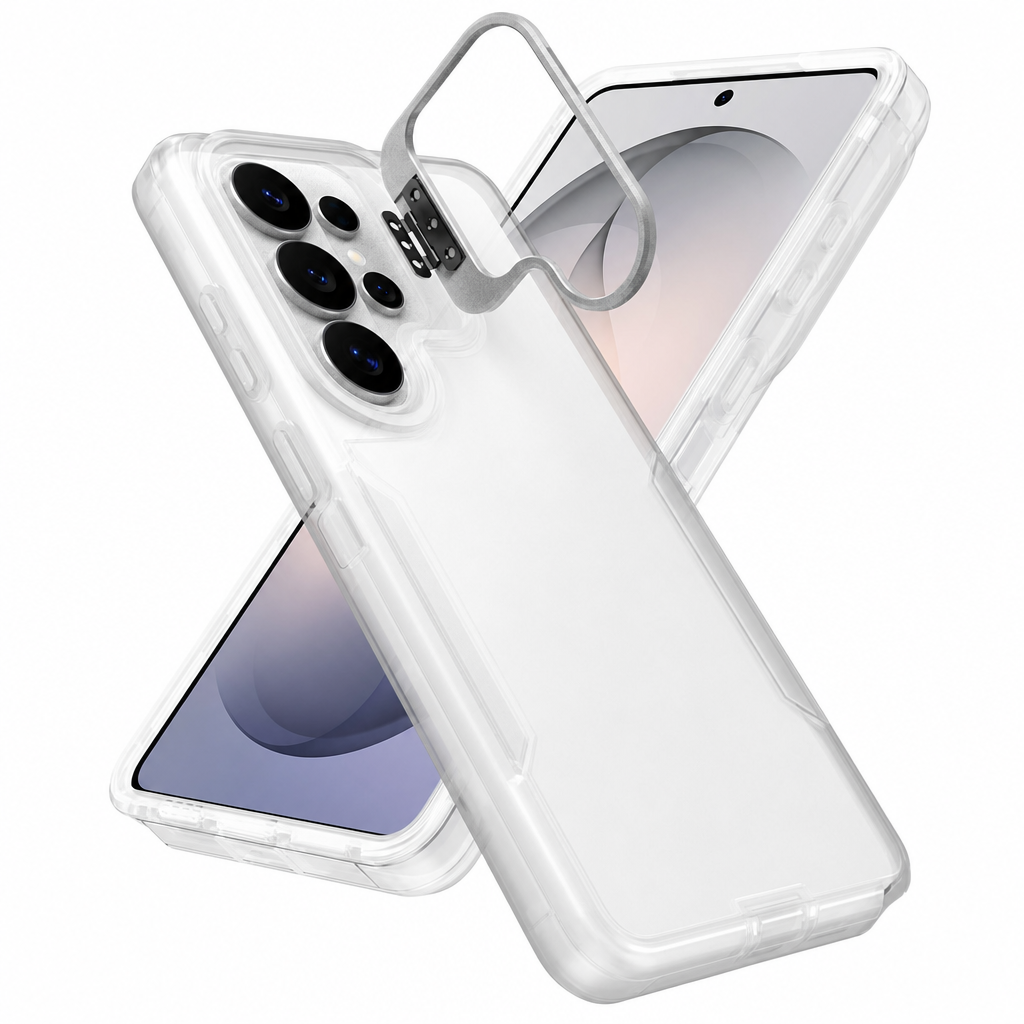 Shockproof Phone Case with Metal Lens Kickstand Protective Cover for Samsung Galaxy S26 S25 S24 S23 S22 Ultra Plus FE