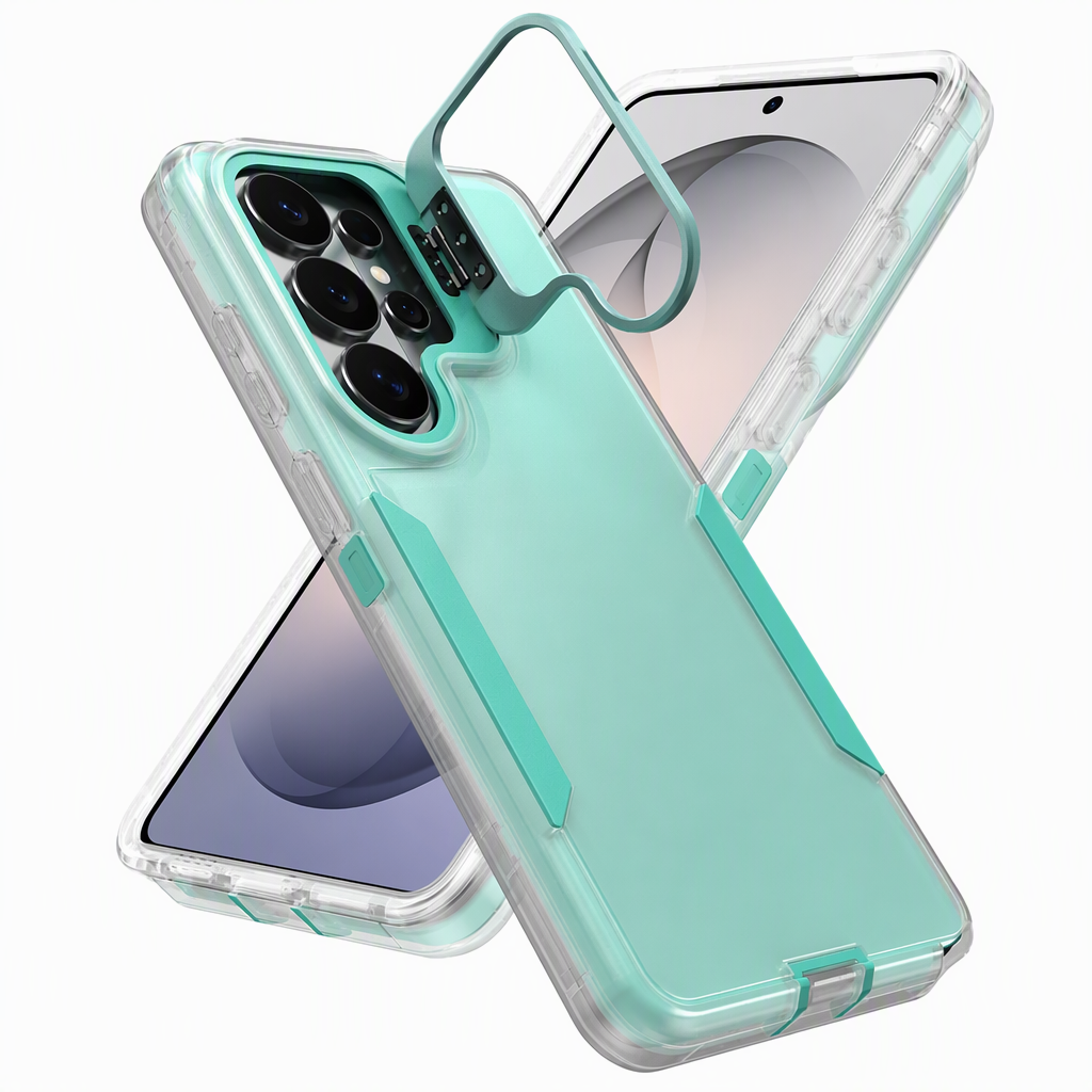 Shockproof Phone Case with Metal Lens Kickstand Protective Cover for Samsung Galaxy S26 S25 S24 S23 S22 Ultra Plus FE
