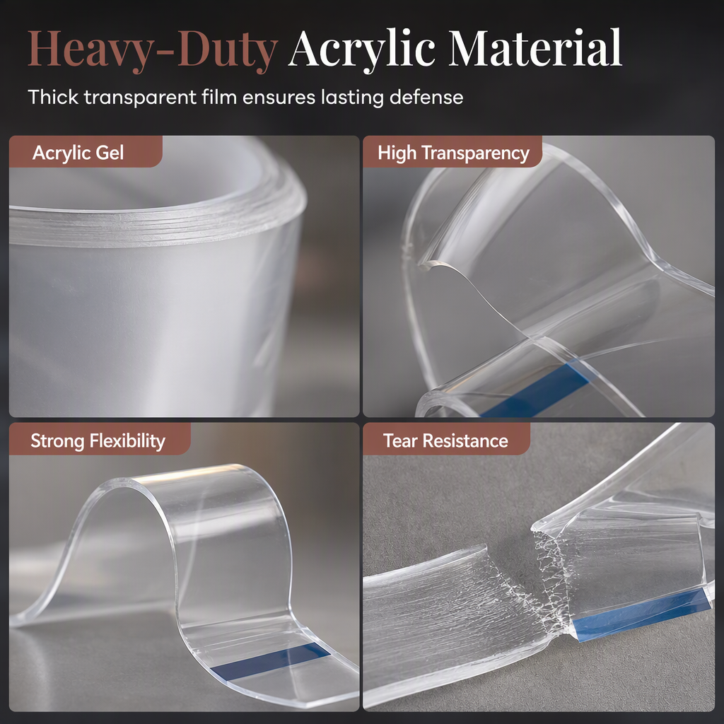 Transparent Waterproof and Moldproof Kitchen Caulk Tape Residue Free Single Sided Adhesive Sealing Strip for Wall Corners