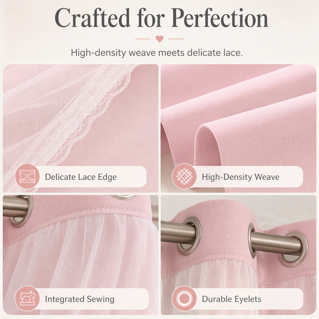 ✨ Double-Layer Curtains – Elegant Sheer Overlay & Light-Blocking Fabric for Cozy Bedrooms ❤️⭐