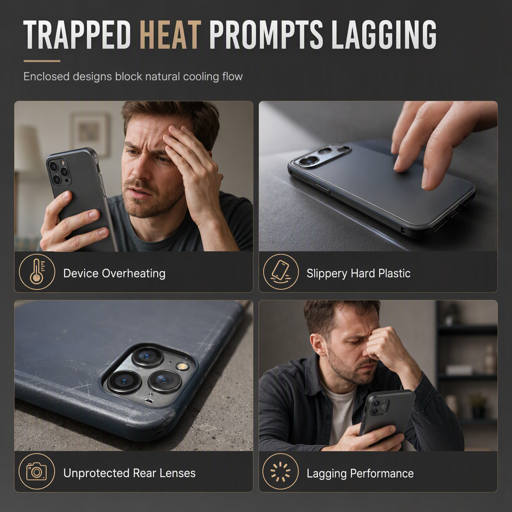 Shockproof Magnetic Faux Leather Phone Case