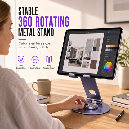 📢📢 50% OFF✨Premium All-Metal Phone Stand – 360° Rotating Desktop Holder