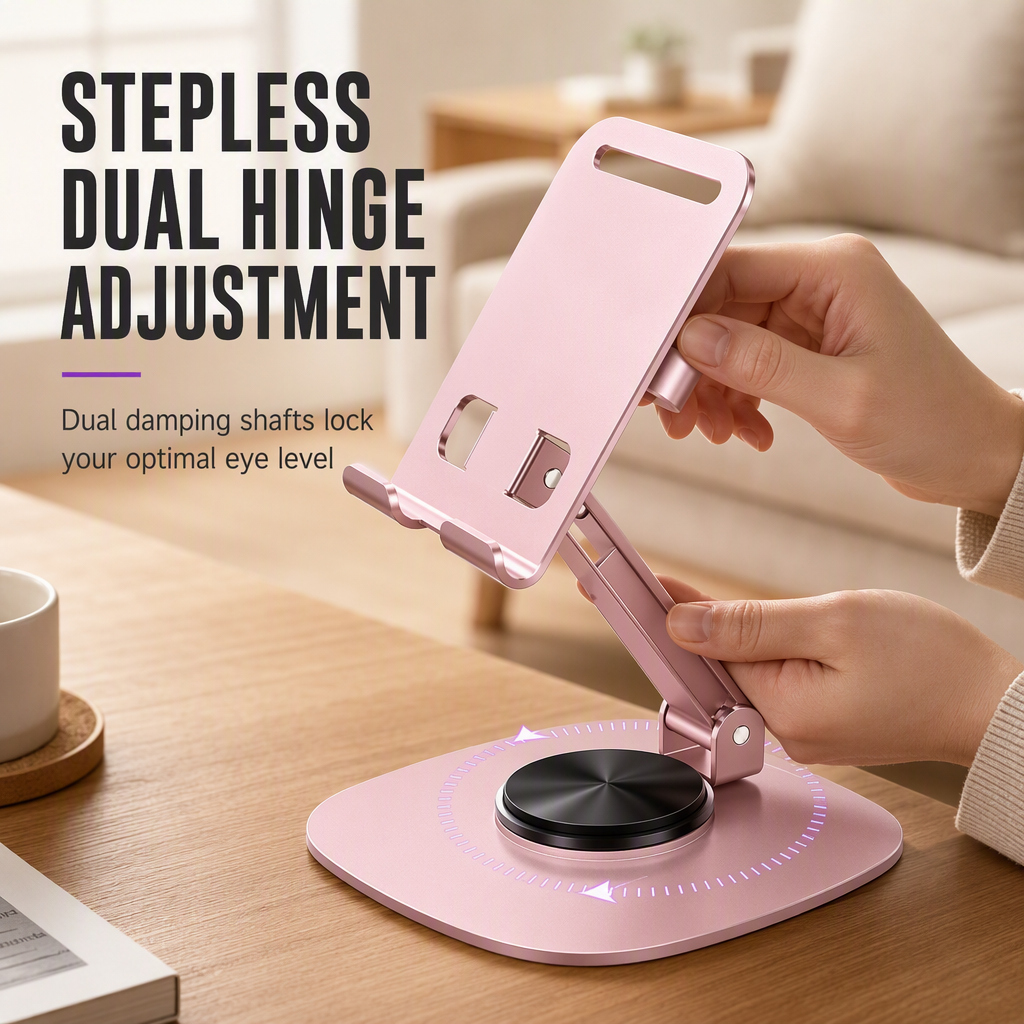 📢📢 50% OFF✨Premium All-Metal Phone Stand – 360° Rotating Desktop Holder