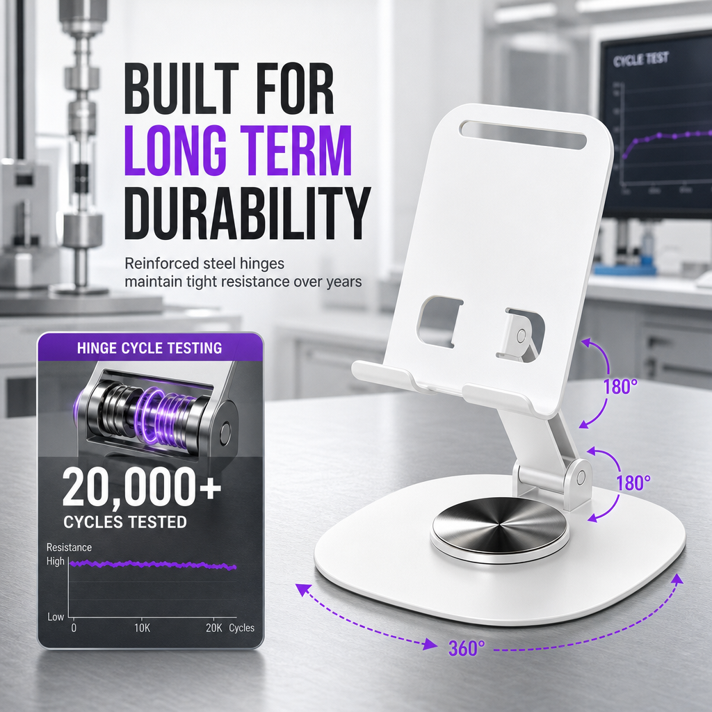 📢📢 50% OFF✨Premium All-Metal Phone Stand – 360° Rotating Desktop Holder