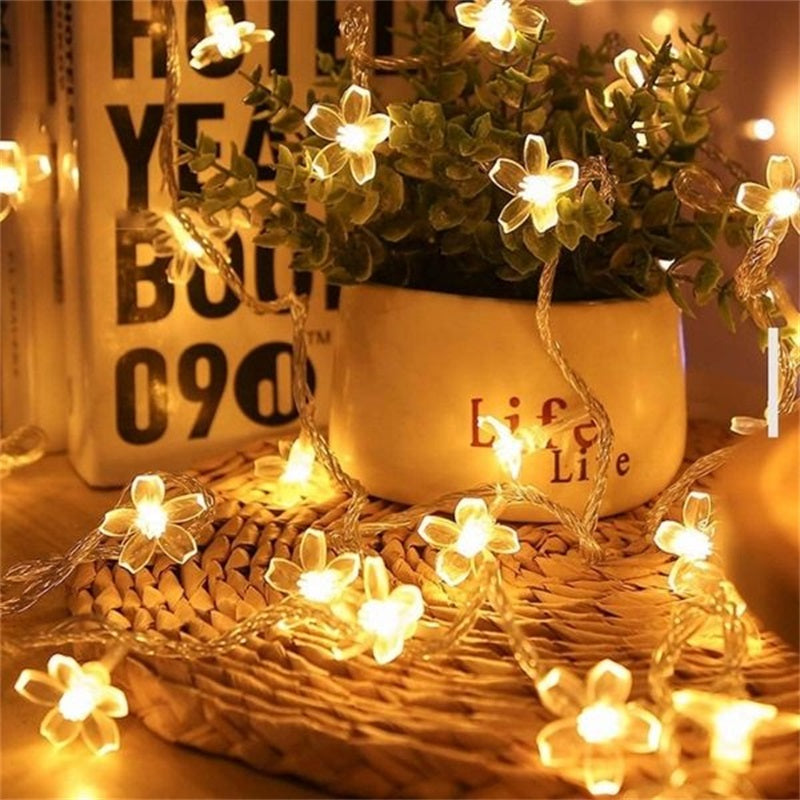 ⏳Limited-time 50% off⏰Waterproof Cherry Bllossom LED Fairy String Lights – Outdoor Garden, Lawn & Patio Decor🌸💡