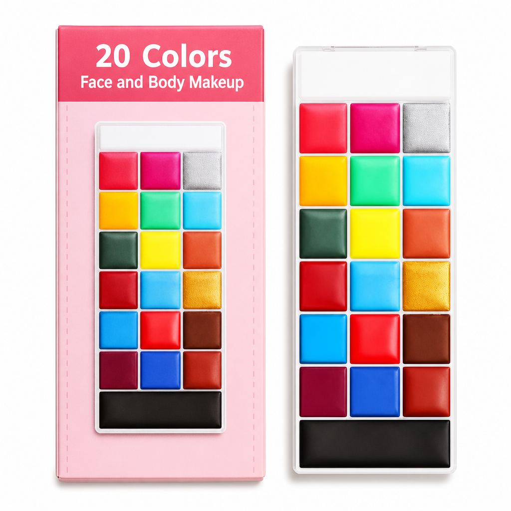 Face and Body Oil Palette for Kids and Adults Theatrical Chinese Opera Makeup and Festival Party Body Painting Pigment Kit