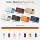 Magnetic Matte Electroplated Phone Case with Large Window Protector Full Coverage Protective Cover