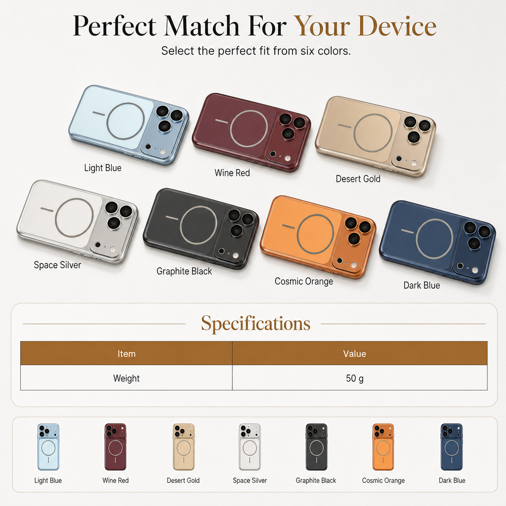 Magnetic Matte Electroplated Phone Case with Large Window Protector Full Coverage Protective Cover