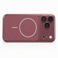 Magnetic Matte Electroplated Phone Case with Large Window Protector Full Coverage Protective Cover
