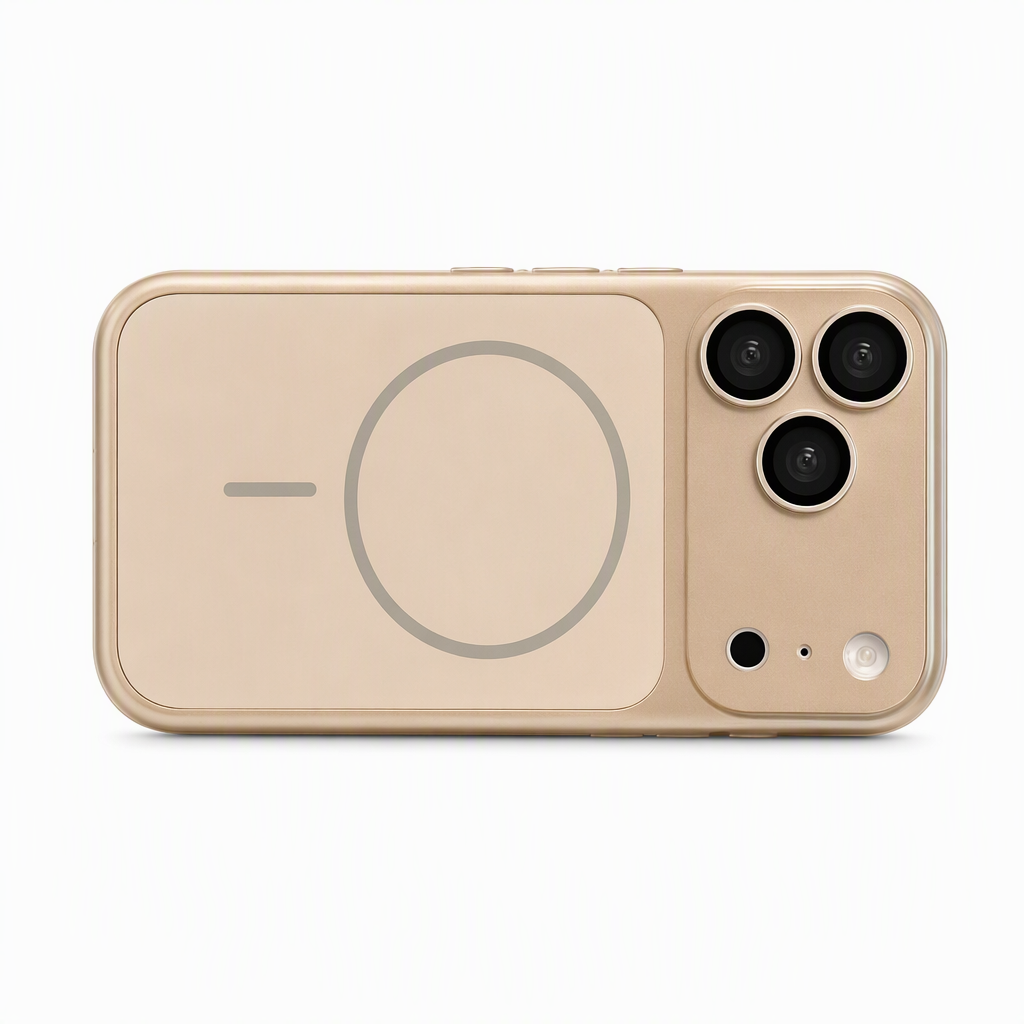 Magnetic Matte Electroplated Phone Case with Large Window Protector Full Coverage Protective Cover