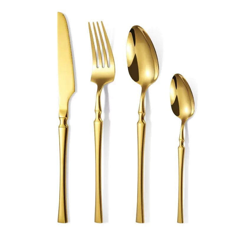 📢📢 50% OFF🥂304 Stainless Steel Cutlery Set – Elegant Slim-Design Knives, Forks & Spoons