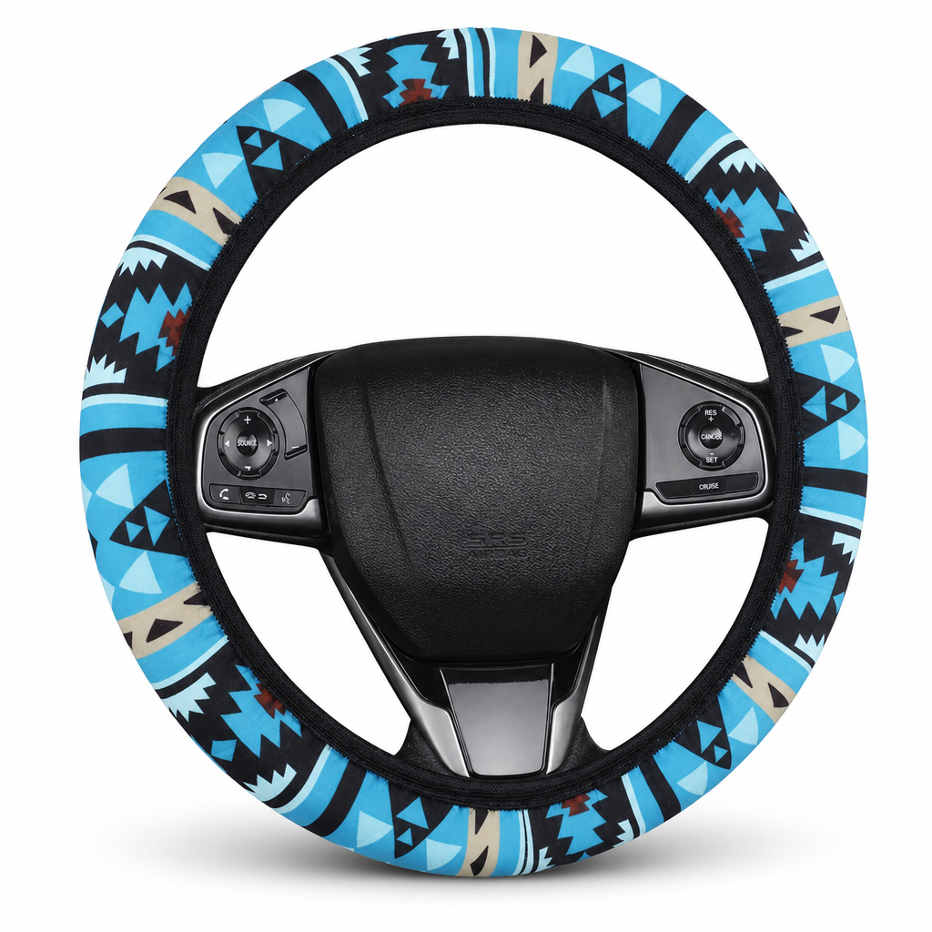🚗 LIMITED-TIME 50% OFF! ✨ Ringless Silk Steering Wheel Cover – Breathable, Printed, All-Season ❄️