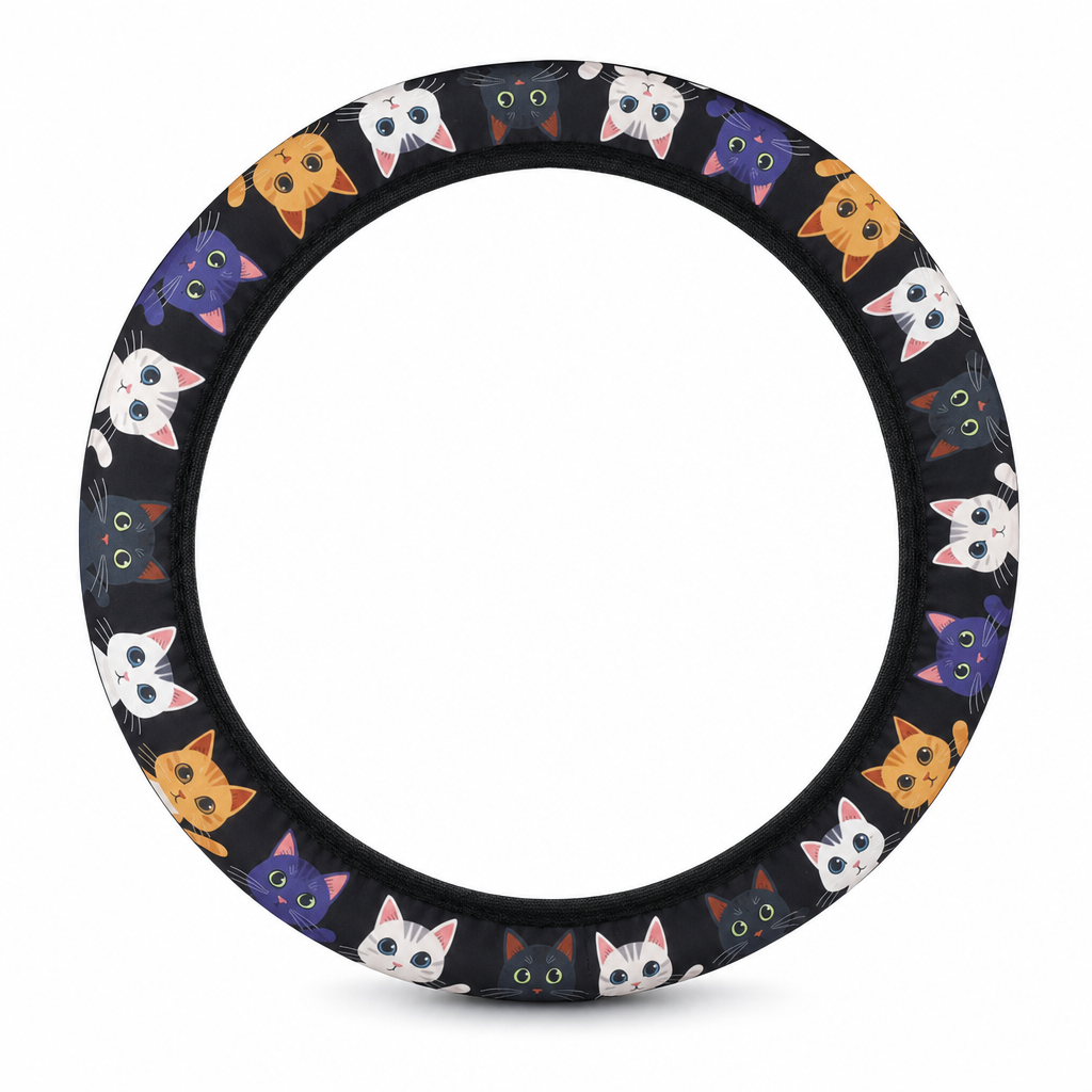 🚗 LIMITED-TIME 50% OFF! ✨ Ringless Silk Steering Wheel Cover – Breathable, Printed, All-Season ❄️