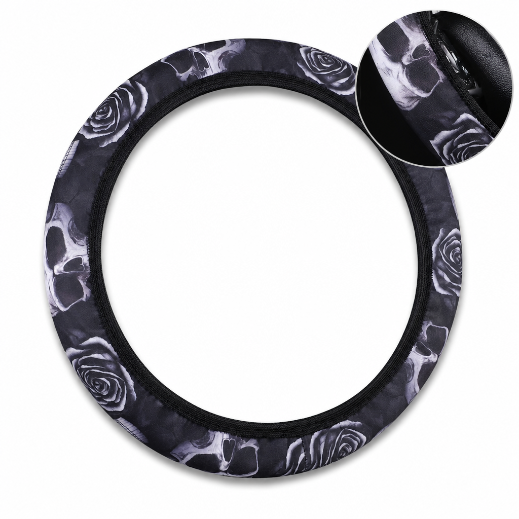 🚗 LIMITED-TIME 50% OFF! ✨ Ringless Silk Steering Wheel Cover – Breathable, Printed, All-Season ❄️