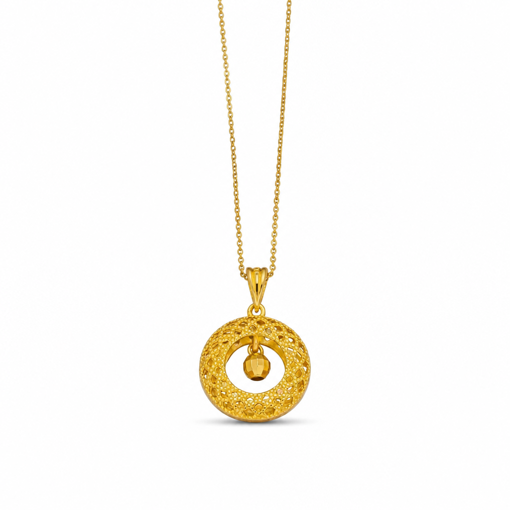 🍀 LIMITED-TIME 50% OFF! ✨ Spinning Fortune Bead Dreamcatcher Filigree Pendant Necklace – Fidget, Lucky, Hypoallergenic ✨