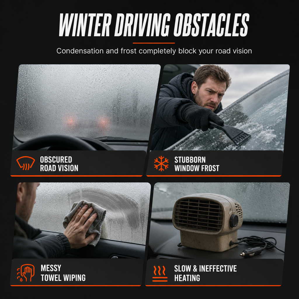 ⏳Time-Limited Special⏰ Rotatable 12V Car Defroster & Defogger Fan