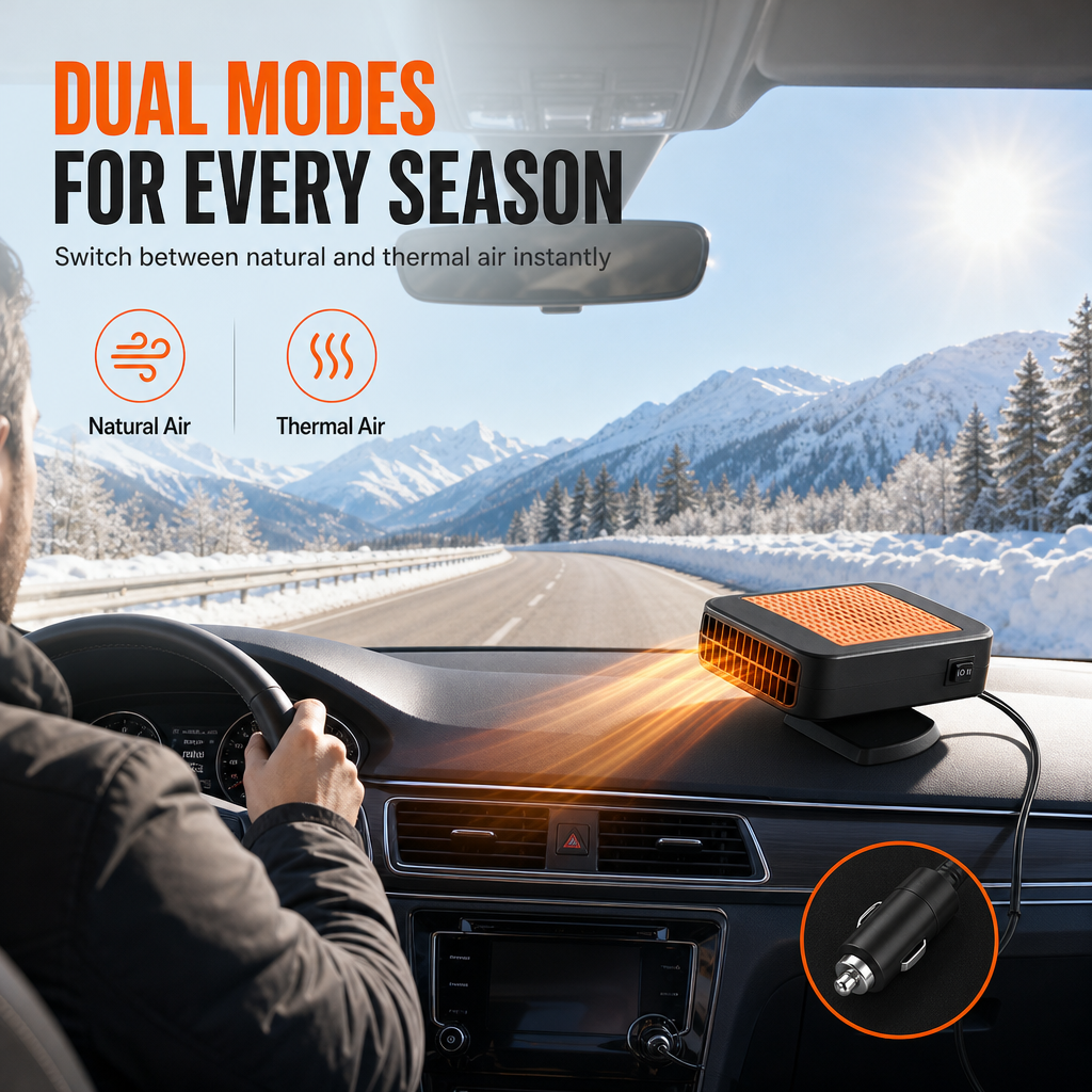 ⏳Time-Limited Special⏰ Rotatable 12V Car Defroster & Defogger Fan