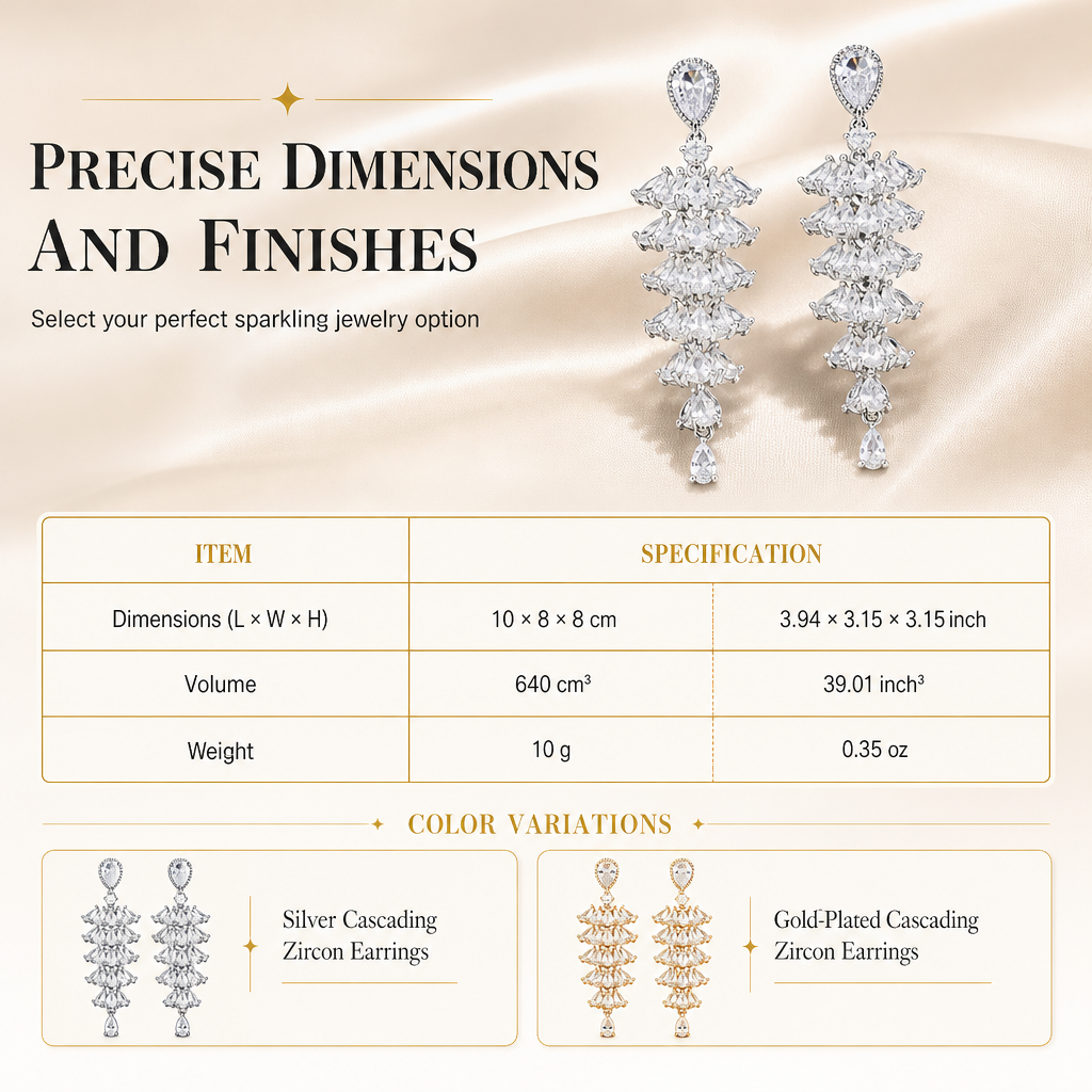 📢📢 50% OFF💎Women's S925 Sterling Silver Post Zircon Fan-Shaped Tassel Earrings – Elegant Micro-Pavé Jewelry