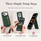 Crossbody Wallet Phone Case with Zipper Pocket Card Holder Kickstand